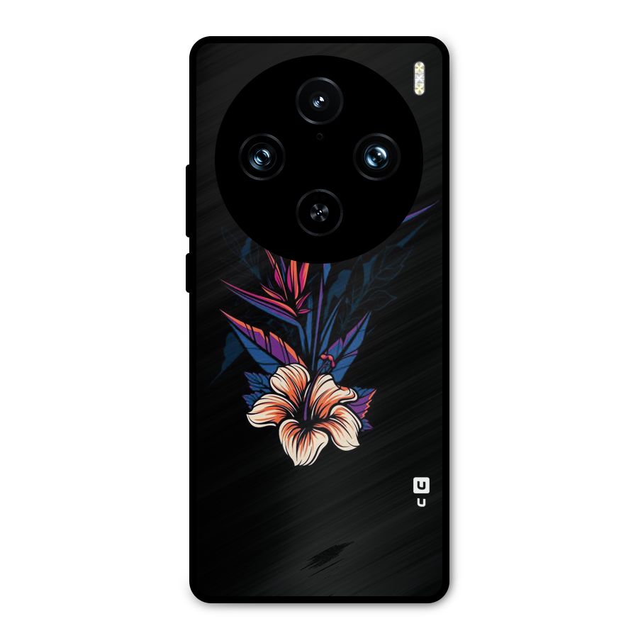 Single Painted Flower Metal Back Case for Vivo X100 Pro
