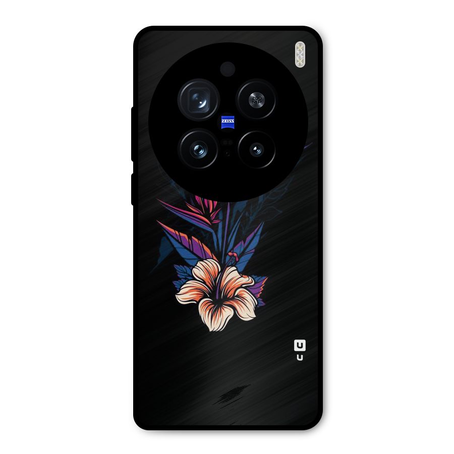 Single Painted Flower Metal Back Case for Vivo X200 Pro