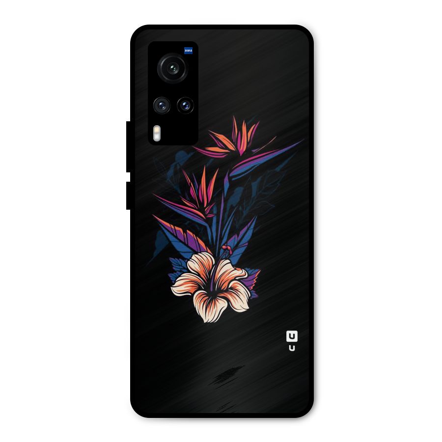 Single Painted Flower Metal Back Case for Vivo X60