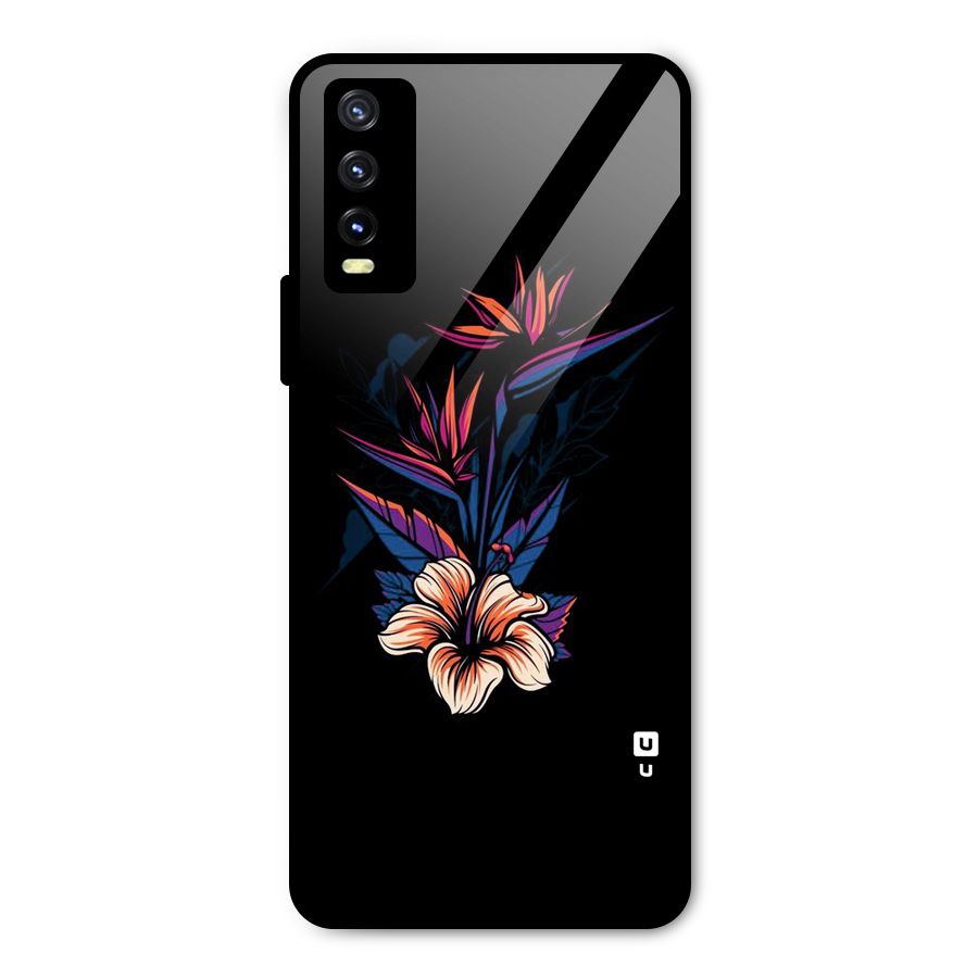 Single Painted Flower Metal Back Case for Vivo Y20g