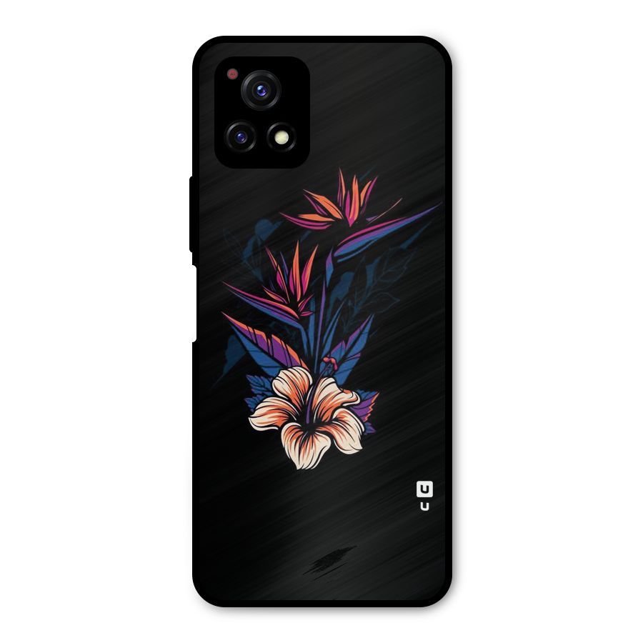 Single Painted Flower Metal Back Case for Vivo Y72 5G
