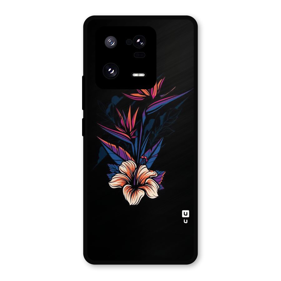 Single Painted Flower Metal Back Case for Xiaomi 13 Pro
