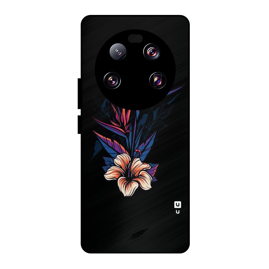 Single Painted Flower Metal Back Case for Xiaomi 13 Ultra