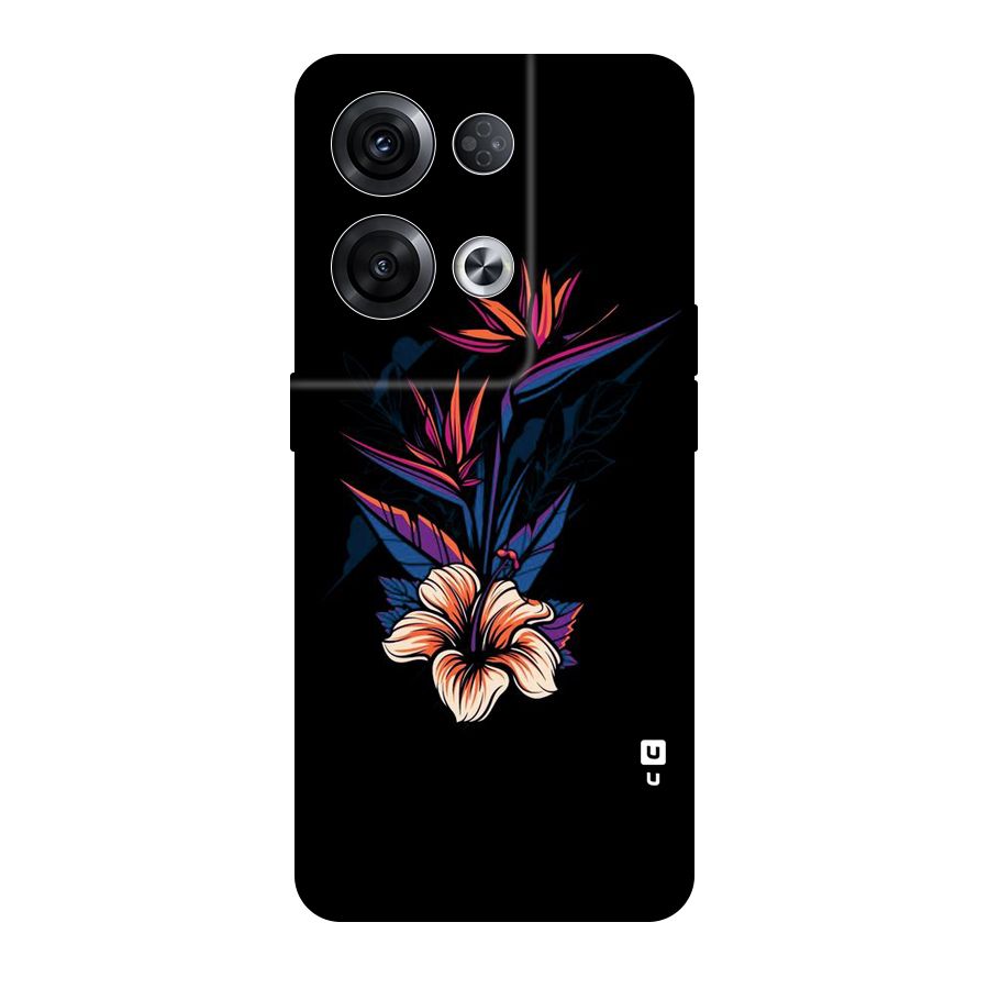Single Painted Flower Original Polycarbonate Back Case for Oppo Reno8 Pro 5G