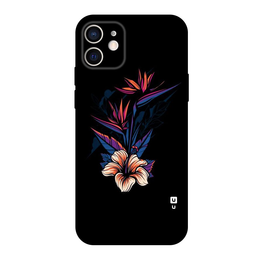 Single Painted Flower Original Polycarbonate Back Case for iPhone 12