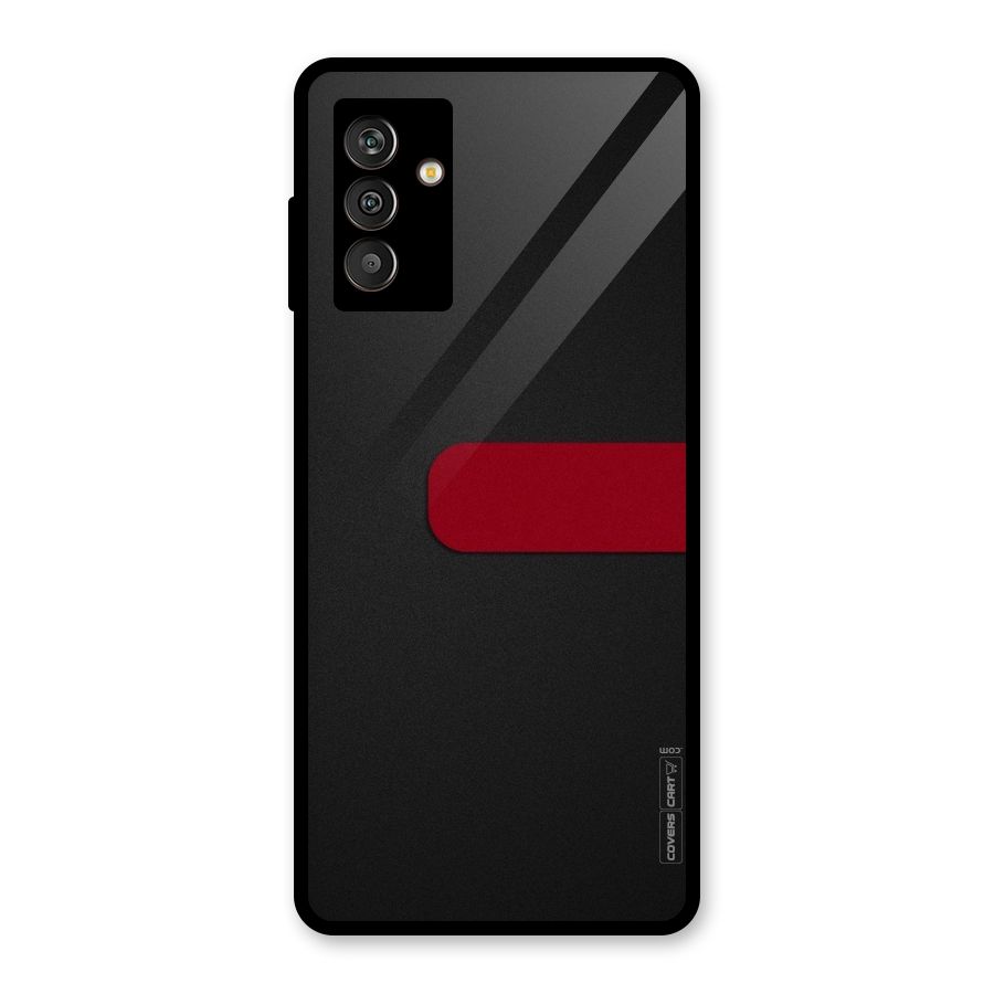 Single Red Stripe Glass Back Case for Galaxy M13