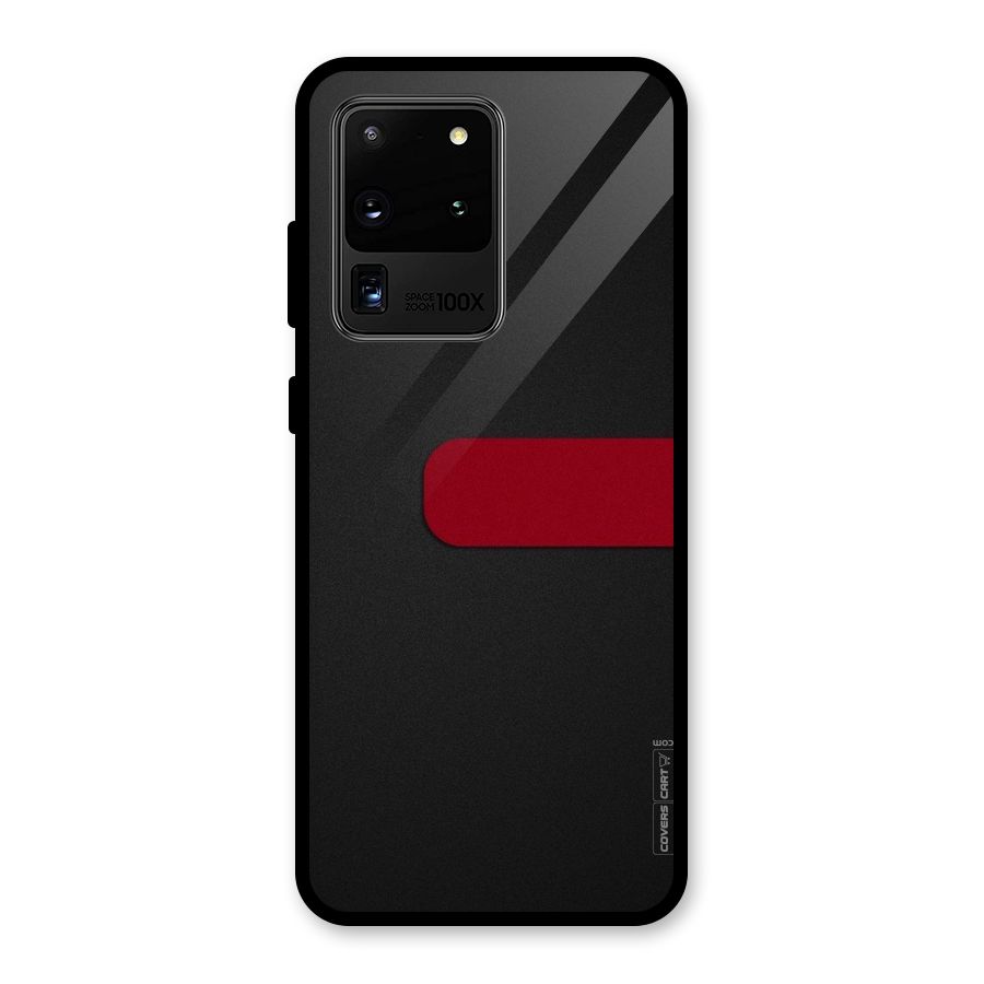 Single Red Stripe Glass Back Case for Galaxy S20 Ultra