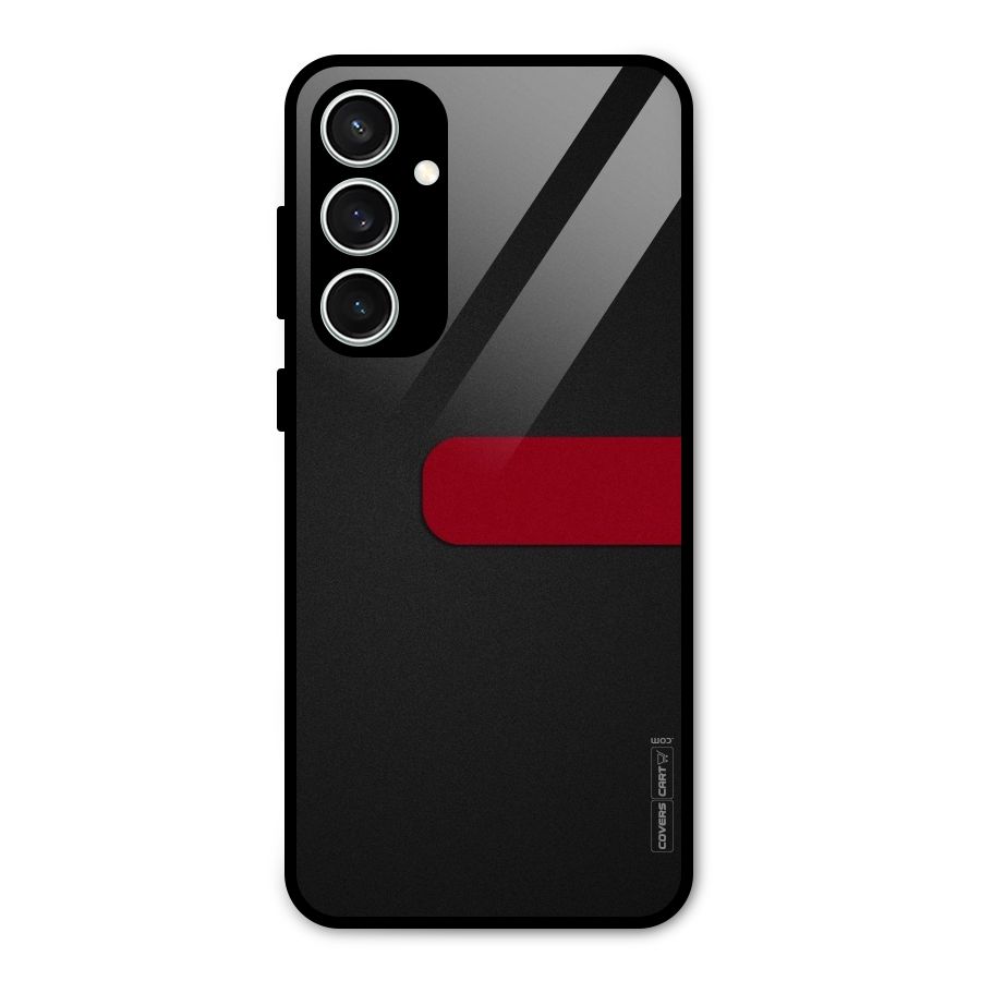 Single Red Stripe Glass Back Case for Galaxy S23 FE
