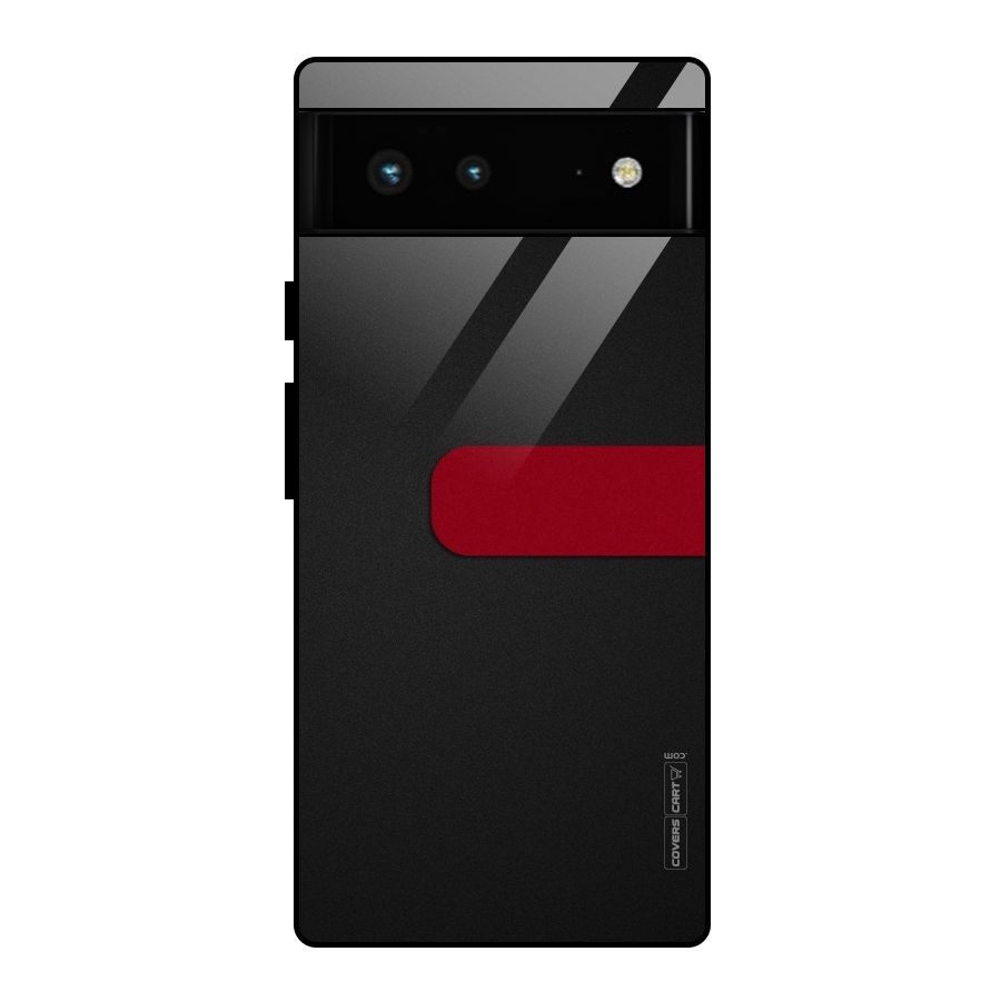 Single Red Stripe Glass Back Case for Google Pixel 6