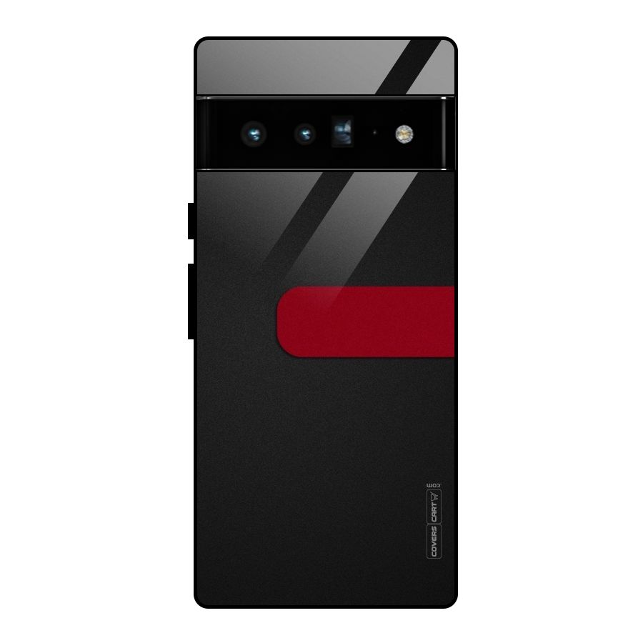 Single Red Stripe Glass Back Case for Google Pixel 6 Pro