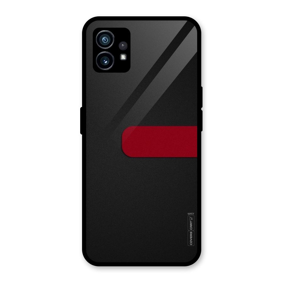Single Red Stripe Glass Back Case for Nothing Phone 1