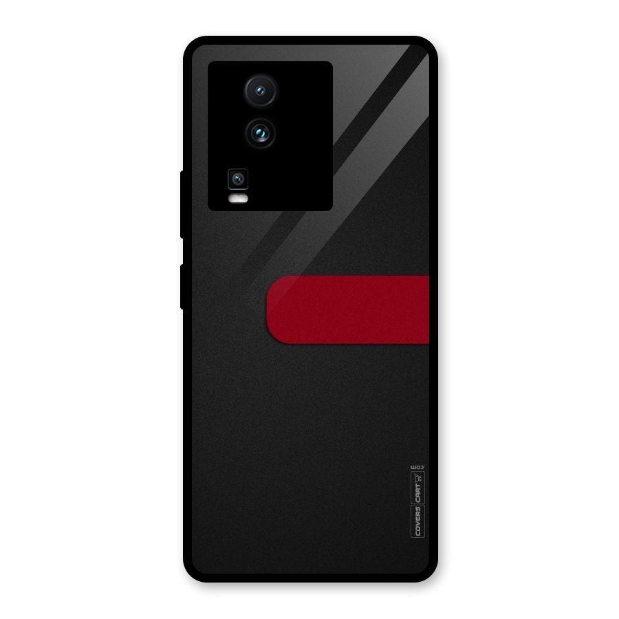 Single Red Stripe Glass Back Case for Vivo iQOO Neo 7 Pro