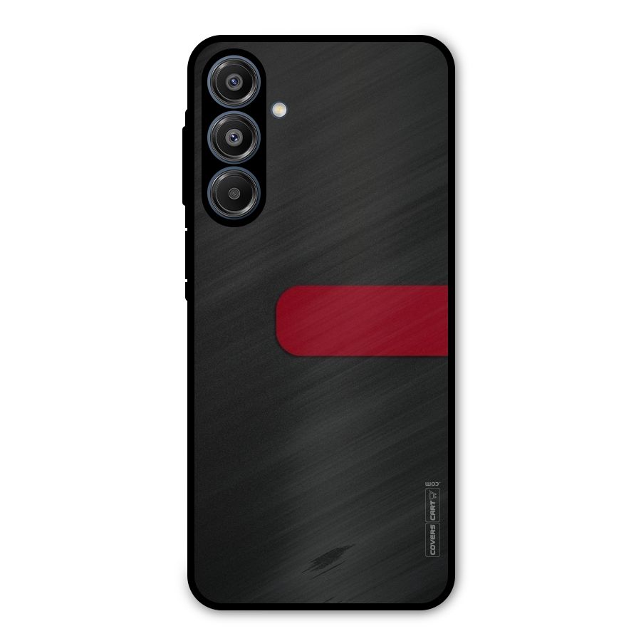 Single Red Stripe Metal Back Case for Galaxy A16 5G