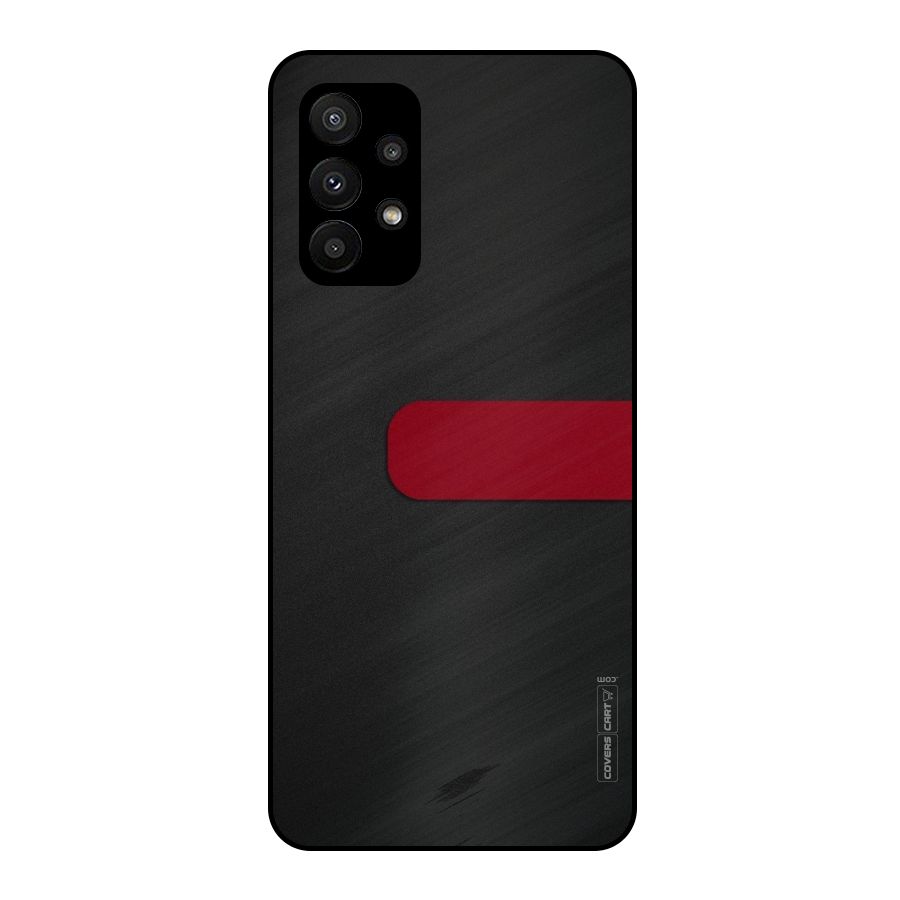 Single Red Stripe Metal Back Case for Galaxy A23