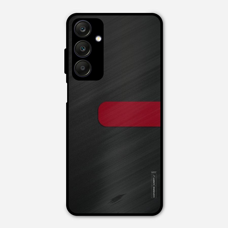 Single Red Stripe Metal Back Case for Galaxy A25 5G