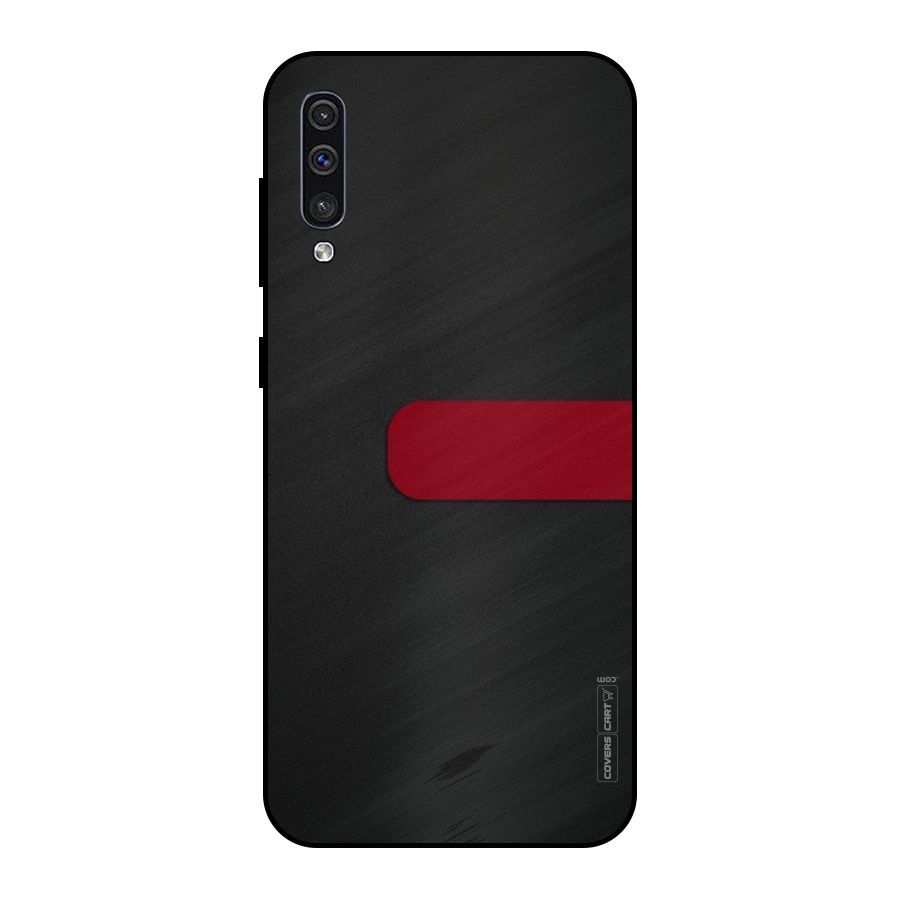 Single Red Stripe Metal Back Case for Galaxy A30s