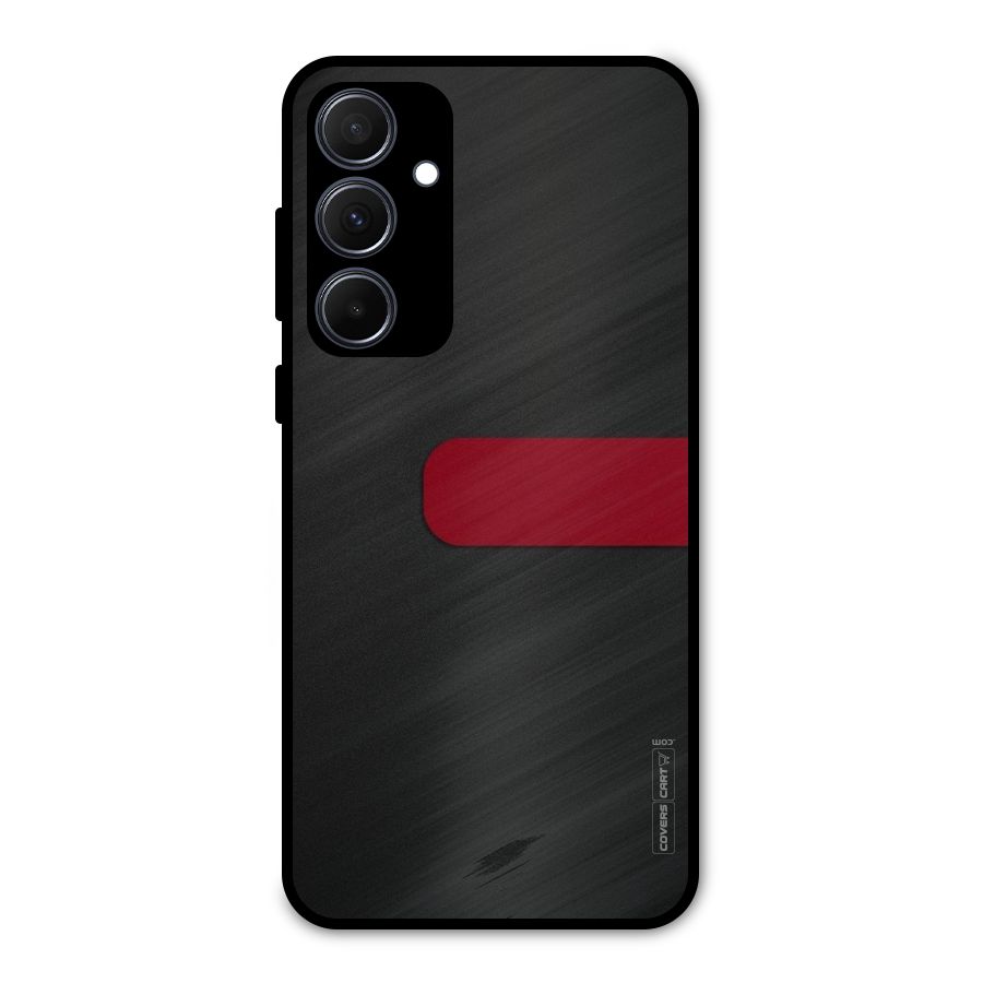 Single Red Stripe Metal Back Case for Galaxy A35