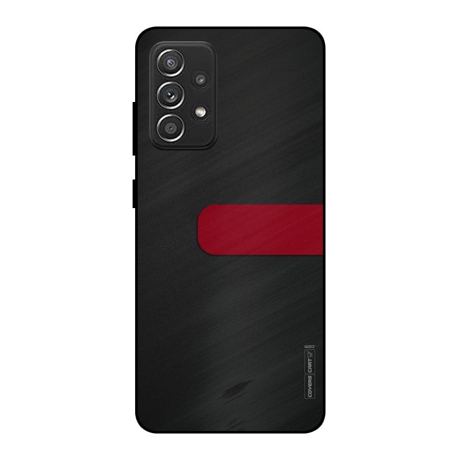 Single Red Stripe Metal Back Case for Galaxy A52s 5G