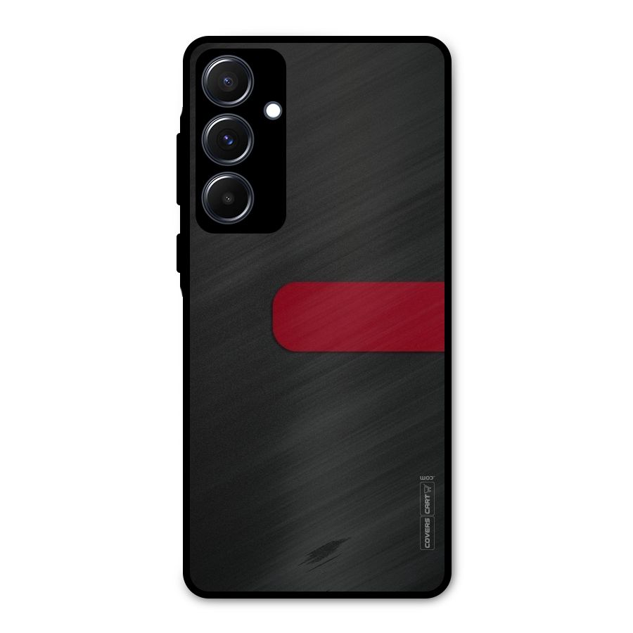 Single Red Stripe Metal Back Case for Galaxy A55