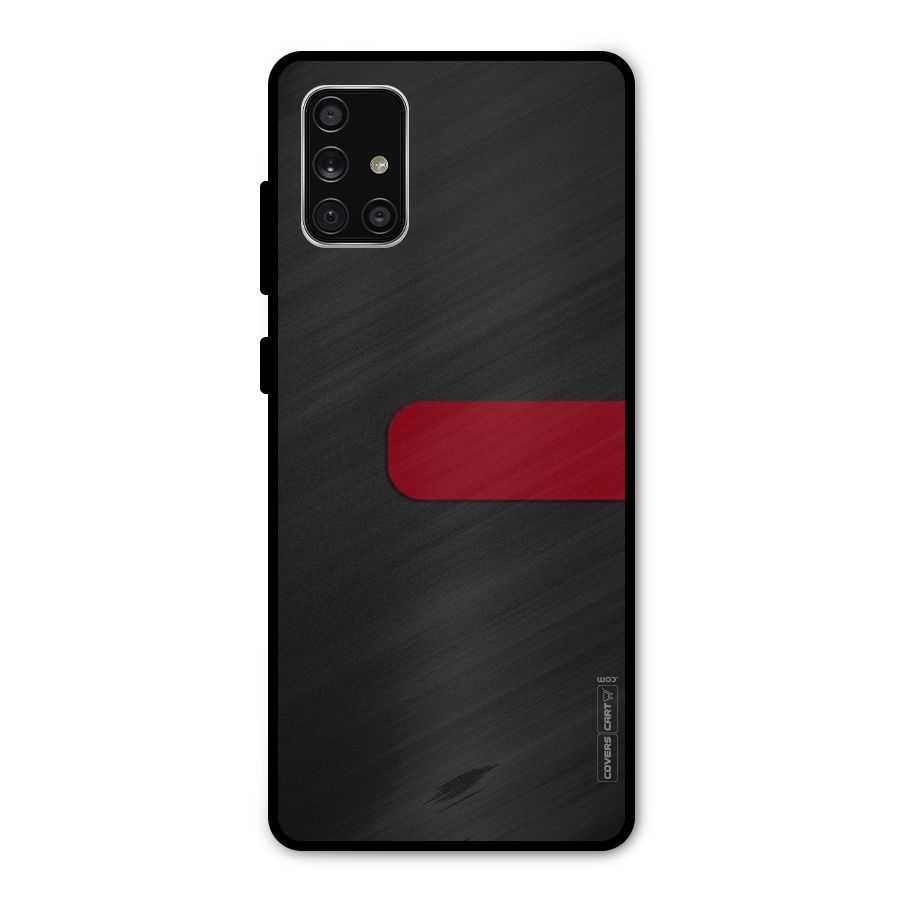 Single Red Stripe Metal Back Case for Galaxy A71