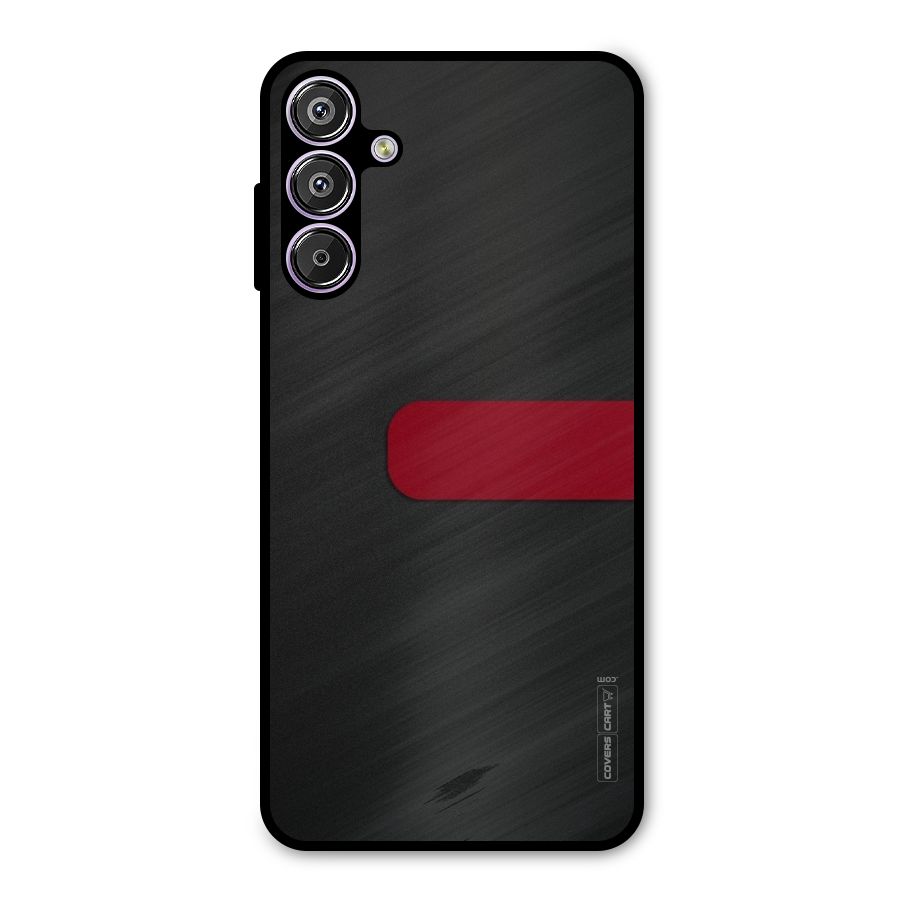 Single Red Stripe Metal Back Case for Galaxy F15