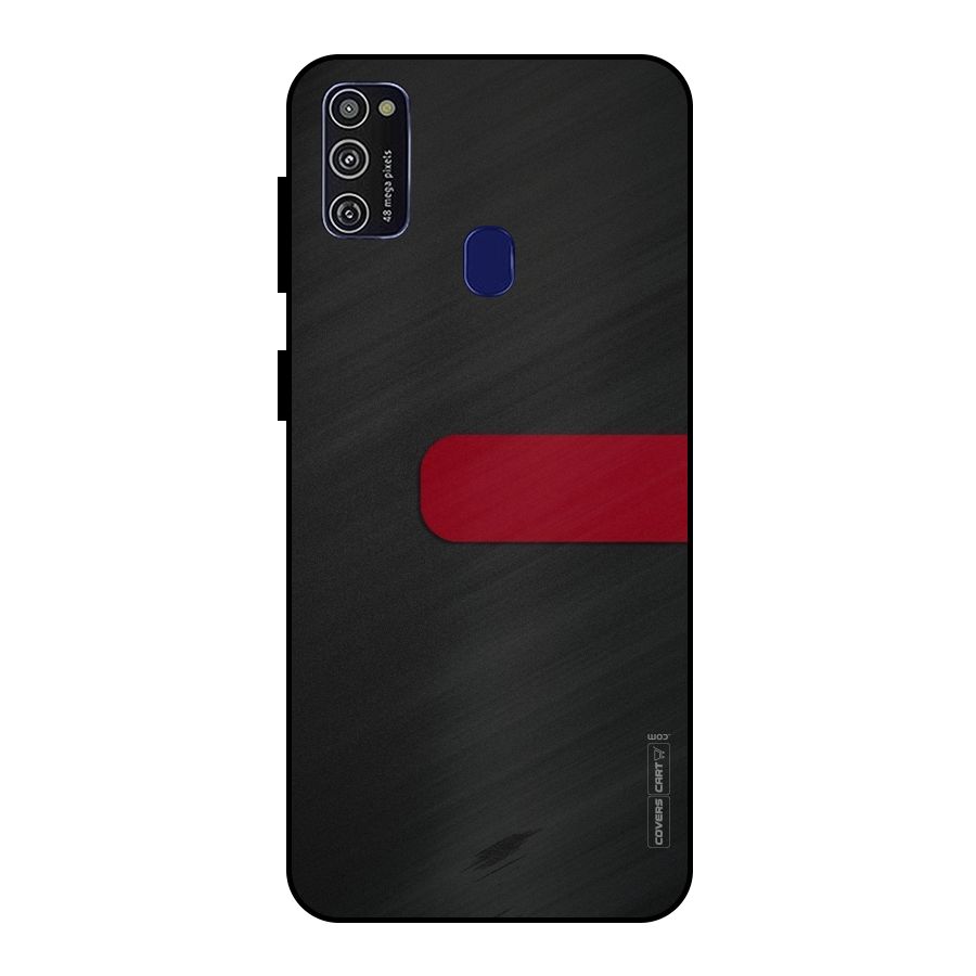 Single Red Stripe Metal Back Case for Galaxy M30s