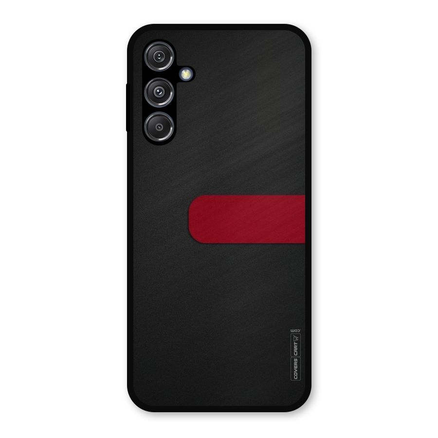 Single Red Stripe Metal Back Case for Galaxy M34 5G