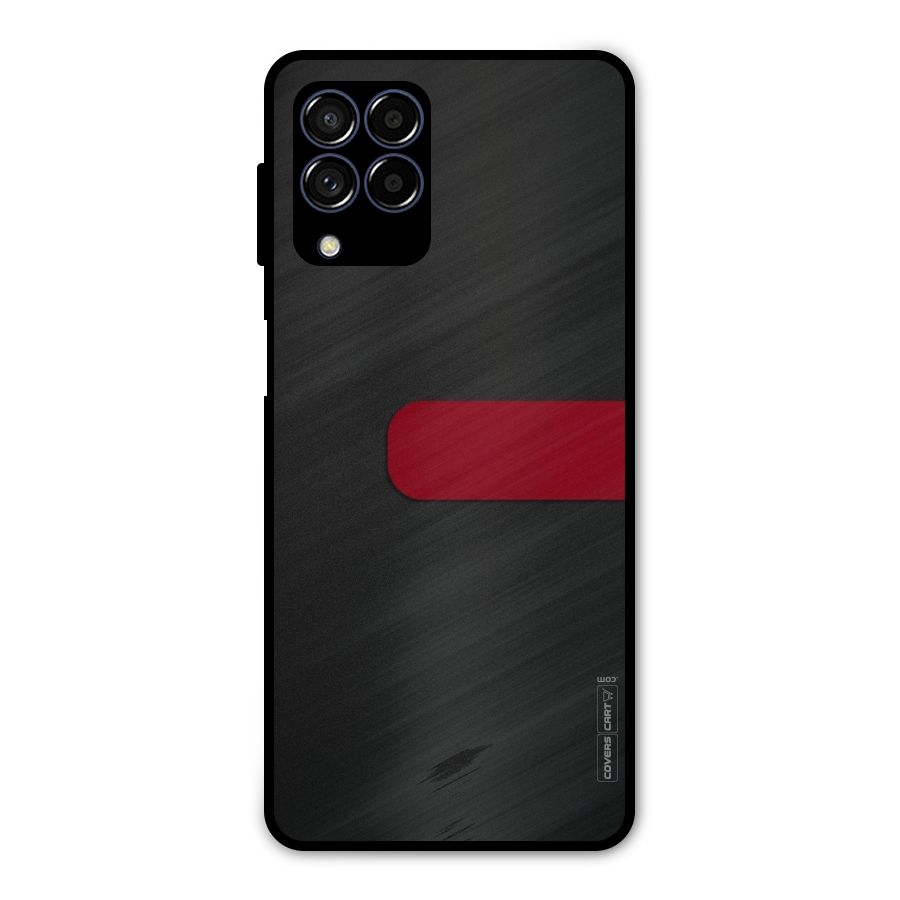 Single Red Stripe Metal Back Case for Galaxy M53 5G