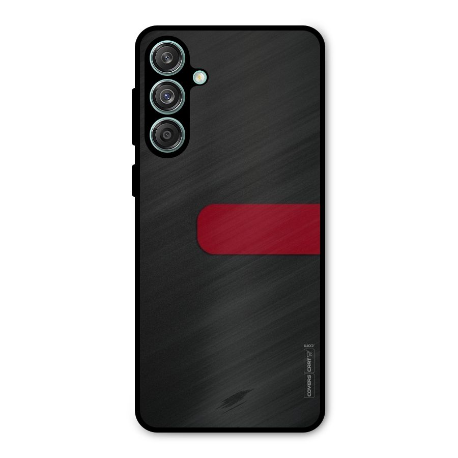Single Red Stripe Metal Back Case for Galaxy M55 5G