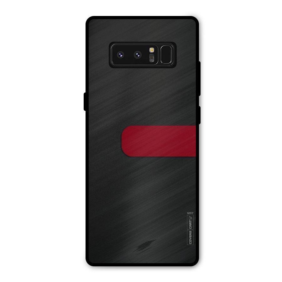 Single Red Stripe Metal Back Case for Galaxy Note 8