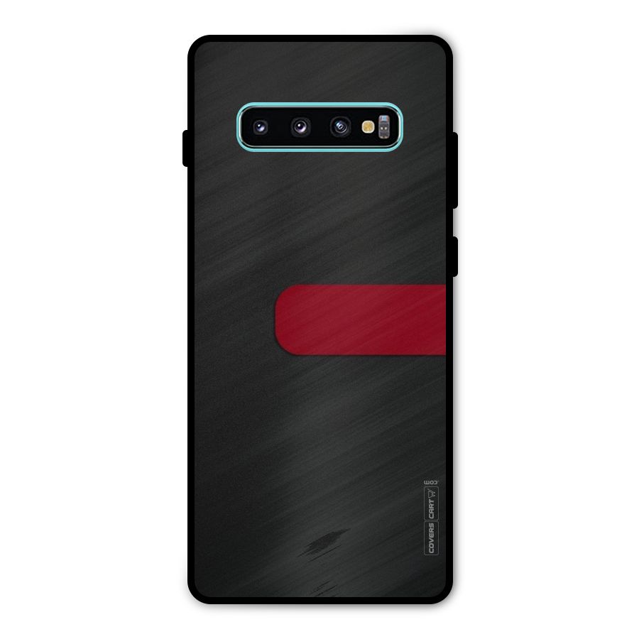 Single Red Stripe Metal Back Case for Galaxy S10 Plus
