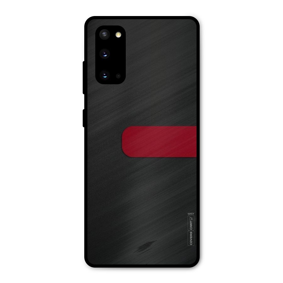 Single Red Stripe Metal Back Case for Galaxy S20