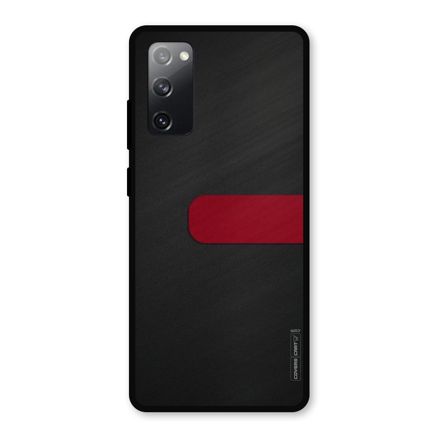 Single Red Stripe Metal Back Case for Galaxy S20 FE