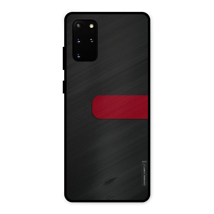Single Red Stripe Metal Back Case for Galaxy S20 Plus