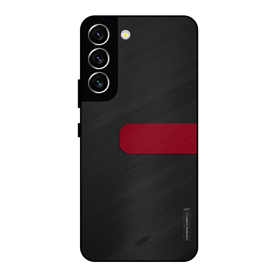 Single Red Stripe Metal Back Case for Galaxy S22 5G