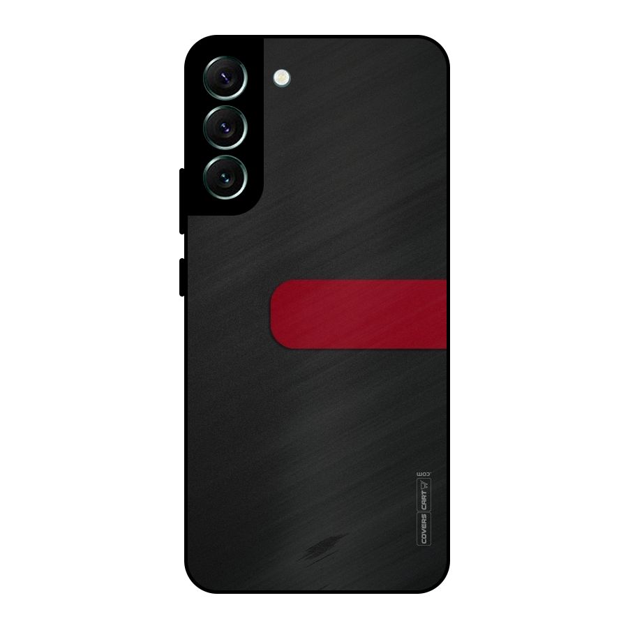 Single Red Stripe Metal Back Case for Galaxy S22 Plus 5G