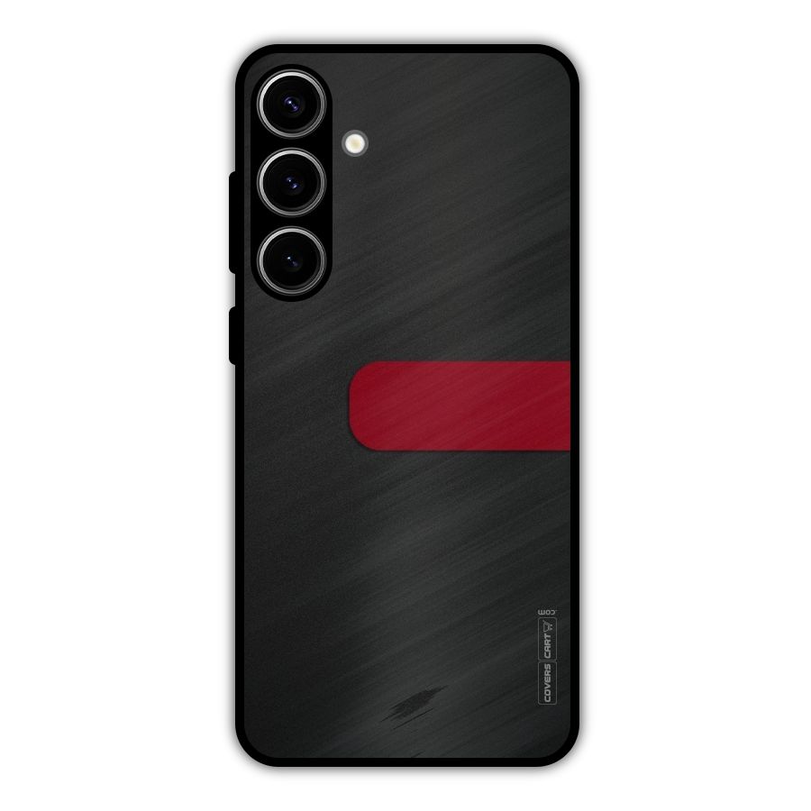Single Red Stripe Metal Back Case for Galaxy S24 Plus