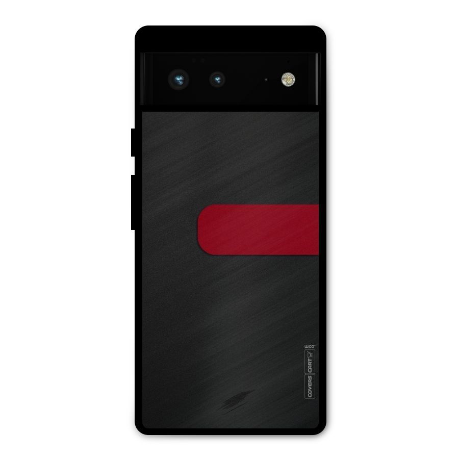 Single Red Stripe Metal Back Case for Google Pixel 6