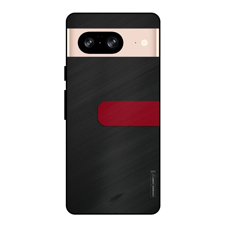 Single Red Stripe Metal Back Case for Google Pixel 8