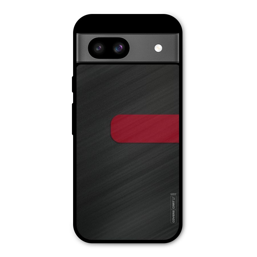 Single Red Stripe Metal Back Case for Google Pixel 8a