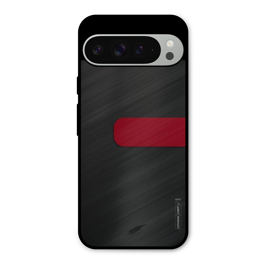Single Red Stripe Metal Back Case for Google Pixel 9 Pro XL