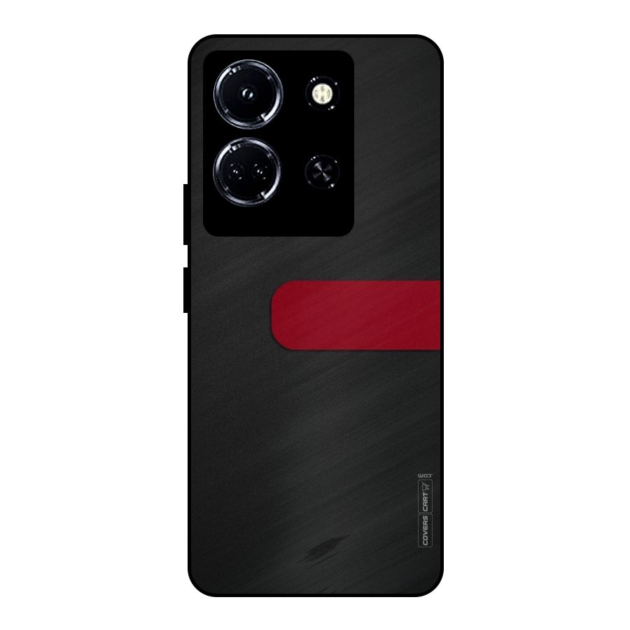 Single Red Stripe Metal Back Case for Infinix Note 30 5G