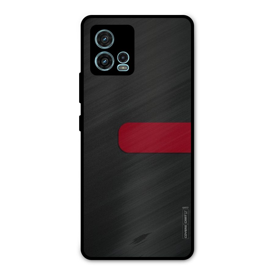 Single Red Stripe Metal Back Case for Moto G72