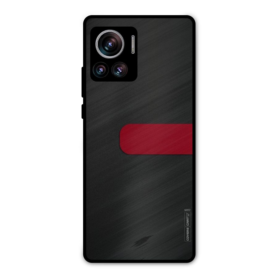 Single Red Stripe Metal Back Case for Motorola Edge 30 Ultra