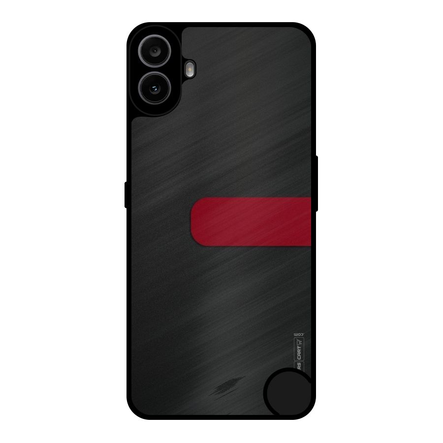 Single Red Stripe Metal Back Case for Nothing CMF Phone 1