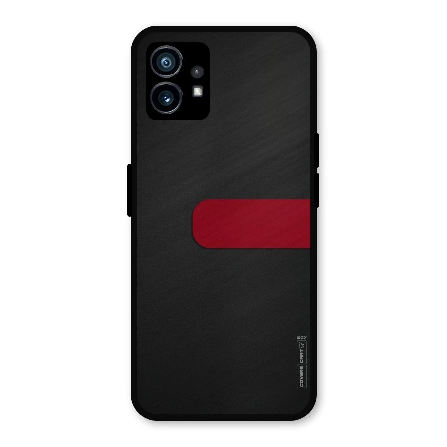 Single Red Stripe Metal Back Case for Nothing Phone 1