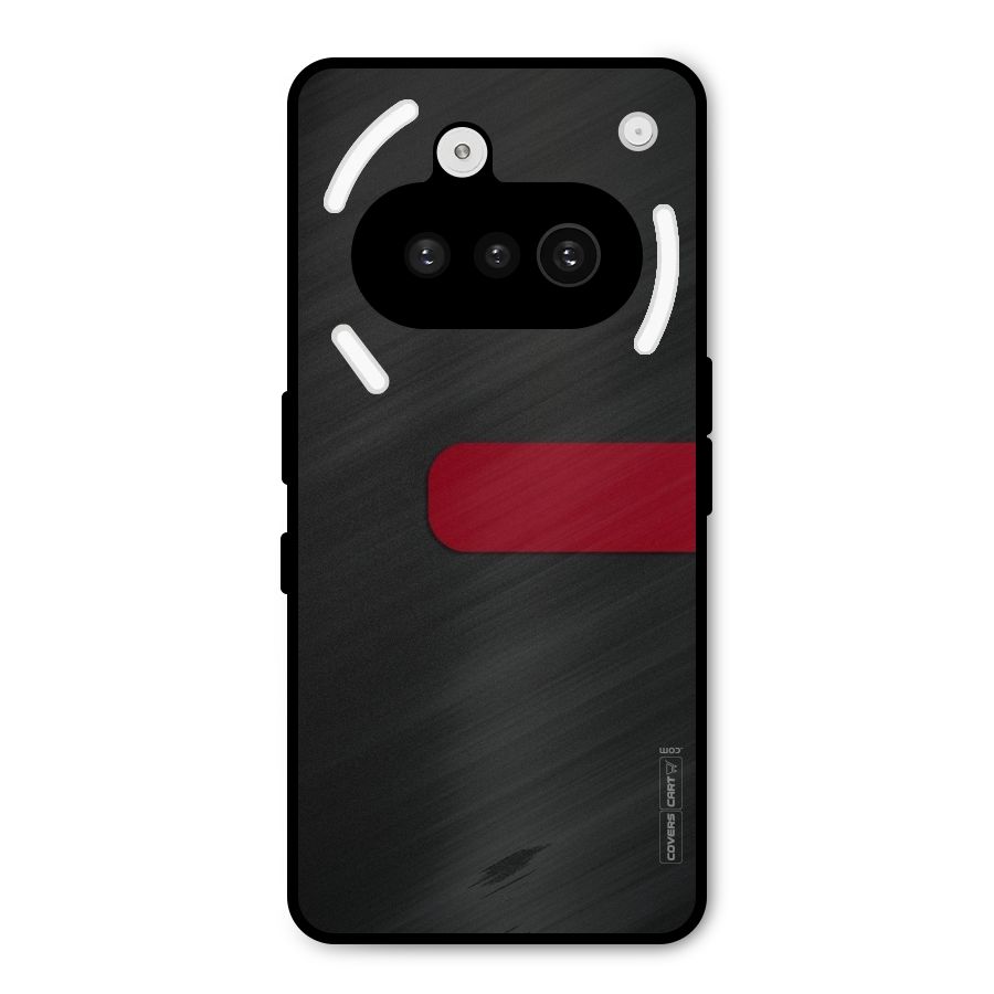 Single Red Stripe Metal Back Case for Nothing Phone 3a