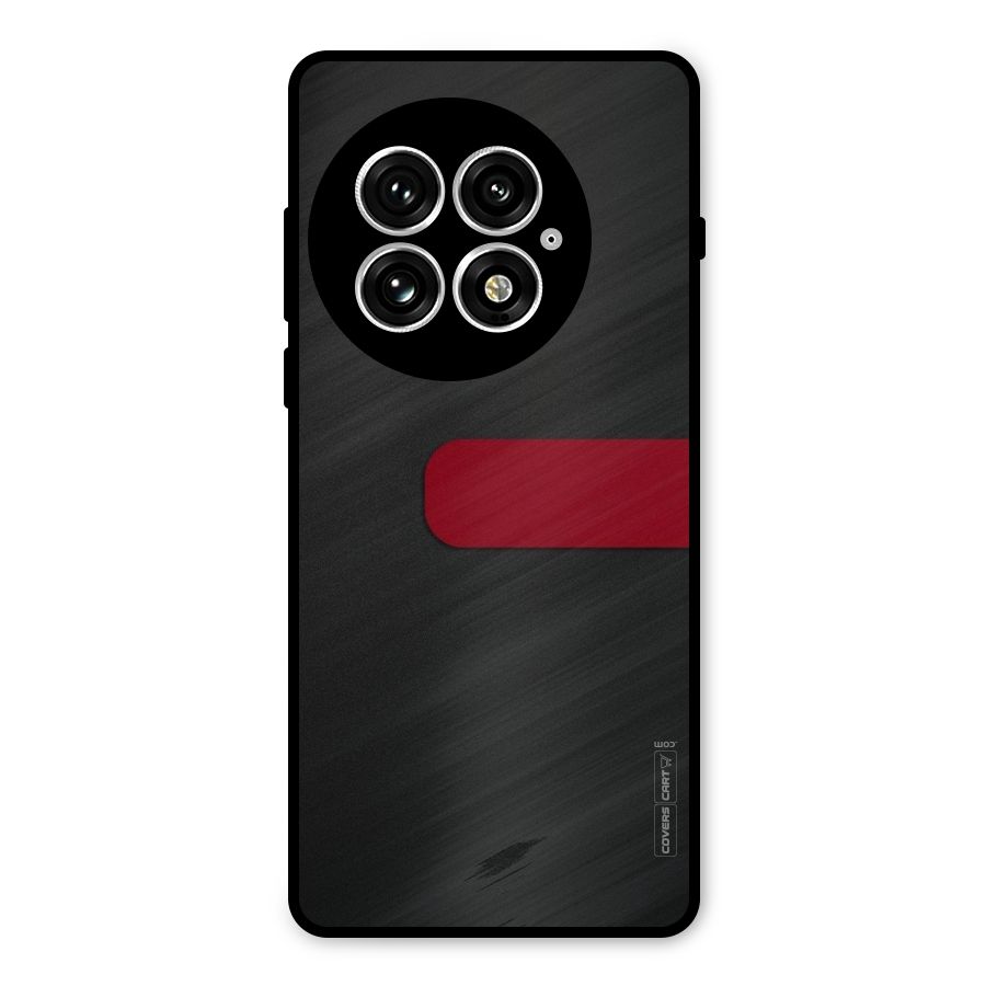 Single Red Stripe Metal Back Case for OnePlus 13