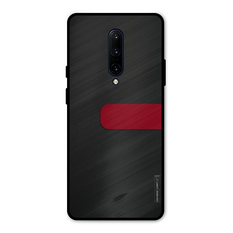 Single Red Stripe Metal Back Case for OnePlus 7 Pro
