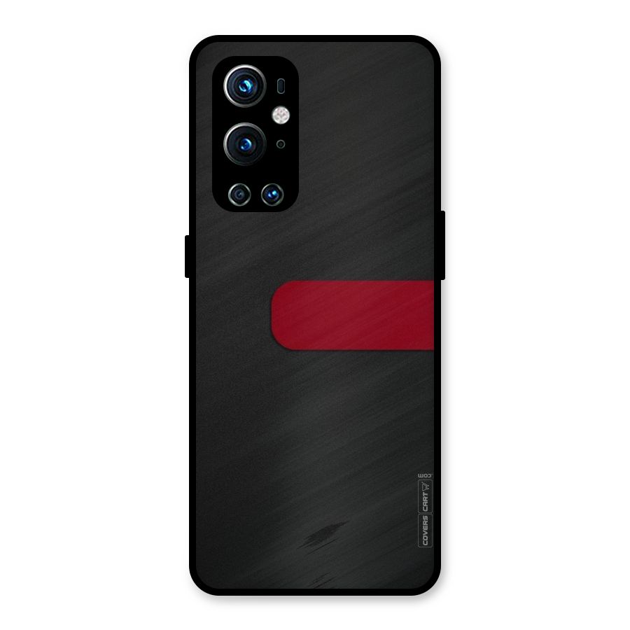 Single Red Stripe Metal Back Case for OnePlus 9 Pro